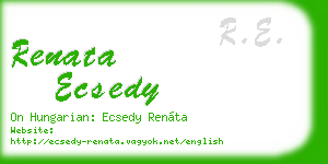 renata ecsedy business card