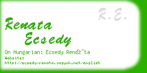 renata ecsedy business card